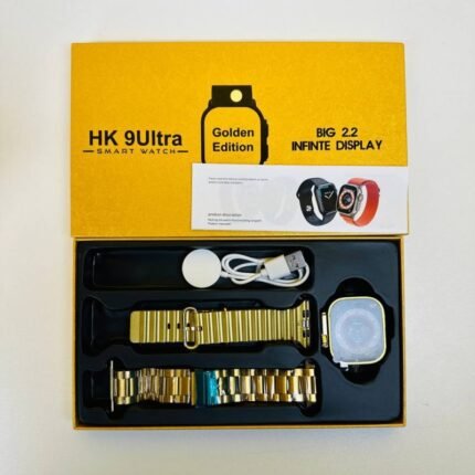 HK 9Ultra Smartwatch Golden Edition (Dual Straps)
