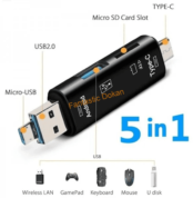 Multifunction OTG Card Reader- Type-C/USB /Micro USB/micro SD Memory Card Reader