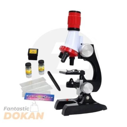 Kids Beginner Science Microscope Kit LED 100X, 400x, And 1200x Magnification
