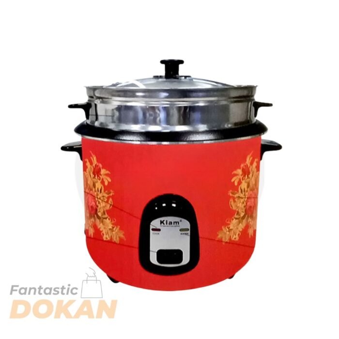 Kiam 2.8 Liter Stainless Steel + Non-Stick Double Pot Rice Cooker