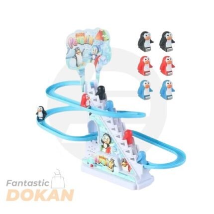 Penguin Track Slide Toys With Lights For Kids