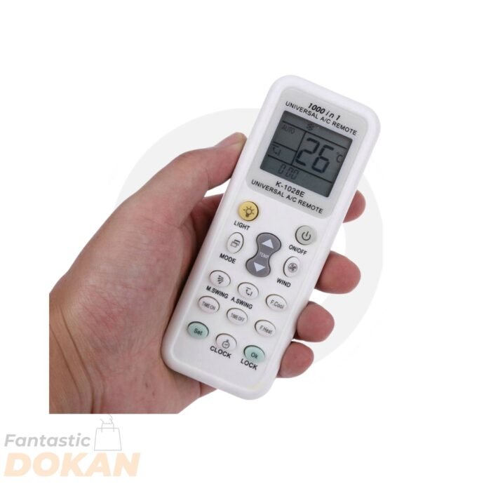 Universal AC Remote- Digital LED 1000-In-1 (Suitable For Most Air Conditioner Brands)