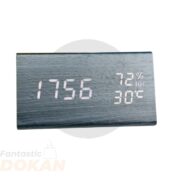 Triangle Wooden Style Digital LED Clock