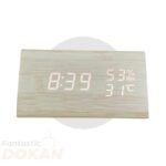 Triangle Wooden Style Digital LED Clock