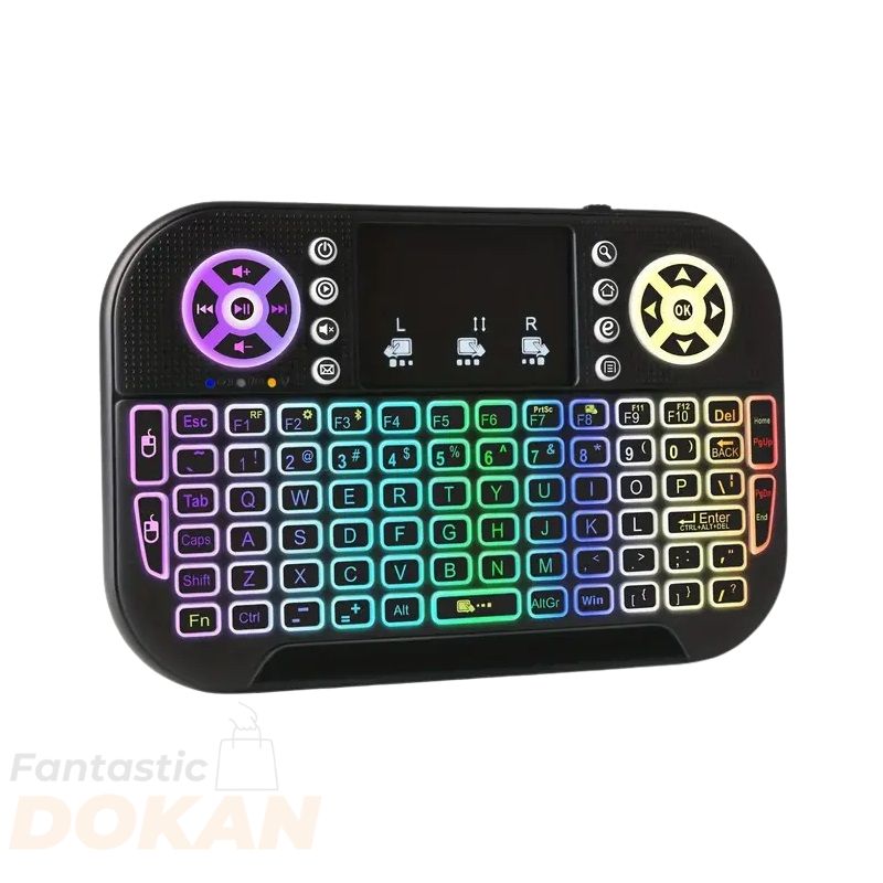 GearUP MK20 2.4GHz + Wireless Dual Mode RGB Backlit Rechargeable Mini Portable Keyboard With Touchpad