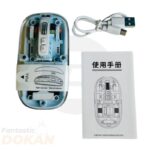 GearUP WM30 Transparent Crystal 2.4G + Bluetooth Magnetic Wireless Mouse