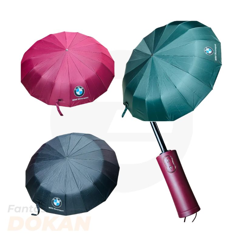 BMW 16 Ribs Automatic Open and Close Compact Umbrella BMW 16 Ribs Automatic Open and Close Compact Umbrella