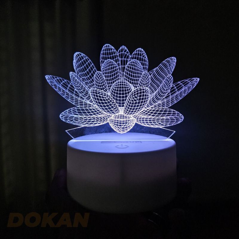 GearUP Water Lily Multicolor Night Lamp