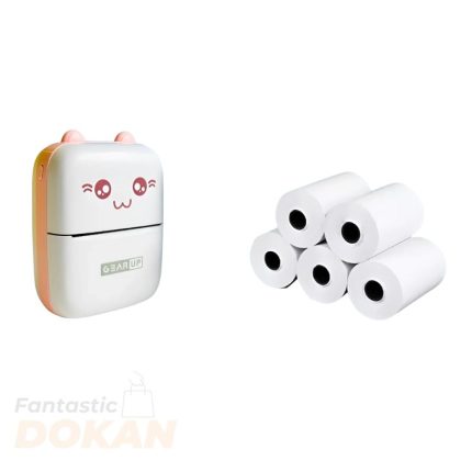 Gearup Thermal Printer & Thermal Paper Rolls Combo