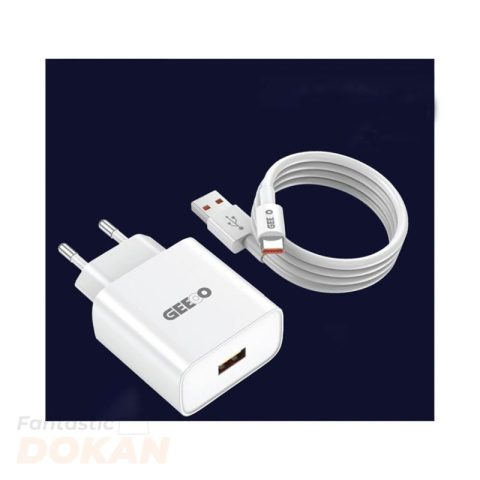 GEEOO C22 22.5W Super Fast Type-C Charger Set with 6A Fast Charging Cable