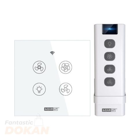 GearUP Wi-Fi Ceiling Fan Speed Controller & Light Switch — Smart TUYA/Smart Life App Control with Remote