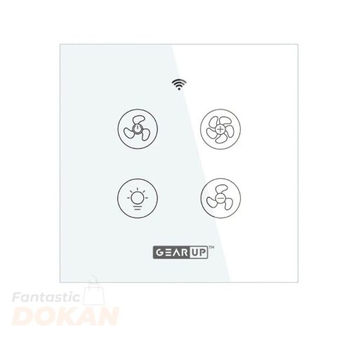 GearUP Wi-Fi Ceiling Fan Speed Controller & Light Switch(Without Remote)