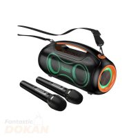 Hoco DS67 SuperBass Pro 600W Party Speaker With 2 Wireless Microphones