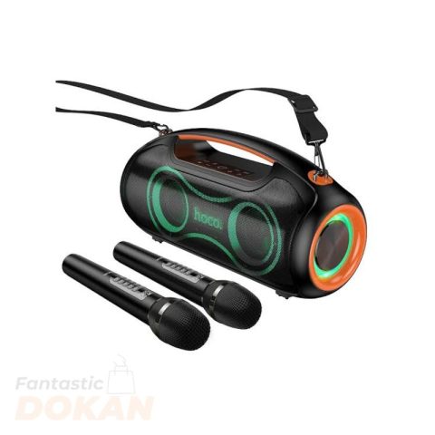 Hoco DS67 SuperBass Pro 600W Party Speaker With 2 Wireless Microphones