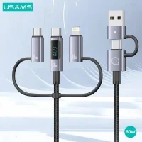USAMS SJ713 60W Fast Charging 6 in 1 Display Display Data Cable